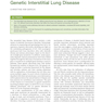 Interstitial Lung Disease
