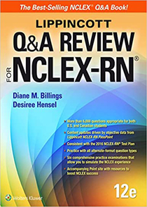 عکس Lippincott Q-A Review for NCLEX-RN, 12th Edition2016 بررسی پرسش و پاسخ لیپینکوت برای ان سی ال ای ایکس آر ان