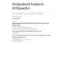 Postgraduate Paediatric Orthopaedics: The Candidate
