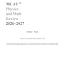 MCAT Physics and Math Review 2026-2027